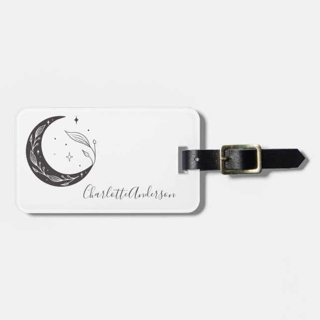 Personalisierter Kontakt zum Minimalistischen bota Gepäckanhänger (Vorderseite horizontal)