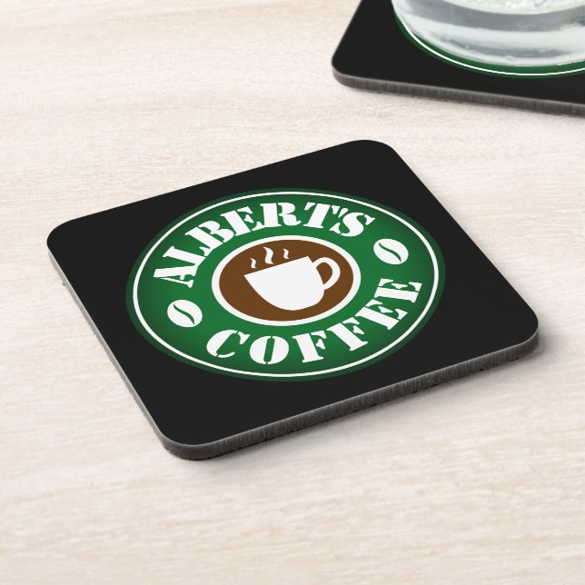 Personalisierter Korkkenkaffee und Getränkekanal Getränkeuntersetzer (Linke Seite)
