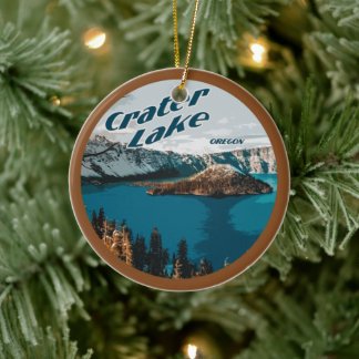 PERSONALISIERTER Kratersee Keramik Ornament