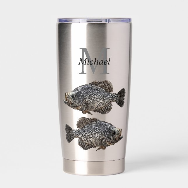 Personalisierter Kraupenfisch Einbandfisch Thermobecher (Vorderseite)