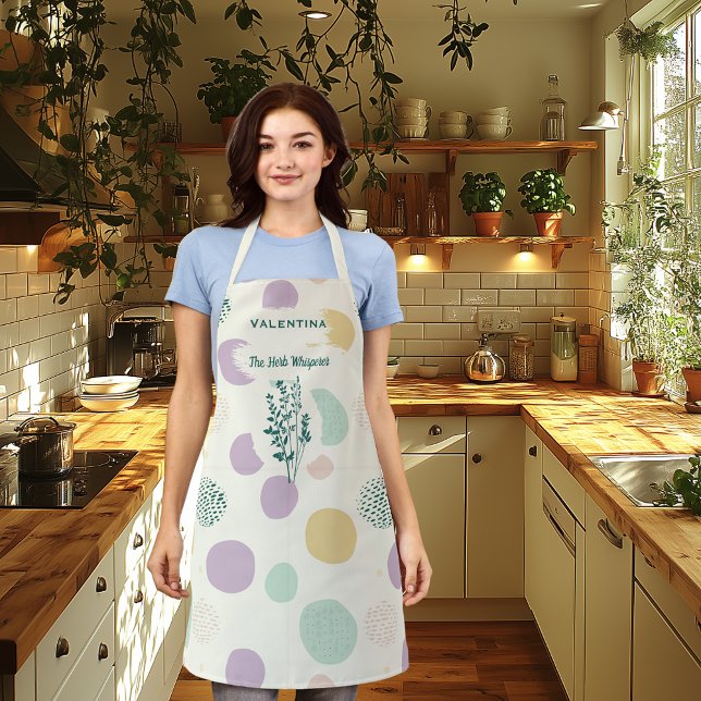 Personalisierter Kräuterflüster mit geometrischer  Schürze (Von Creator hochgeladen)