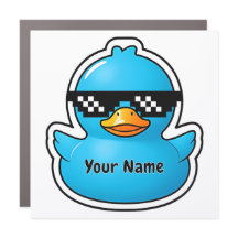 Personalisierter Kreuzfahrt-Enten-Magnet Blau Sonn