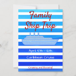 Personalisierter Kreuzfahrtstil Magneteinladung