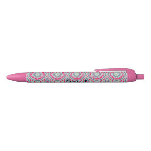Personalisierter Kugelschreiber mit Namen in Rosa