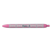 Personalisierter Kugelschreiber mit Namen in Rosa