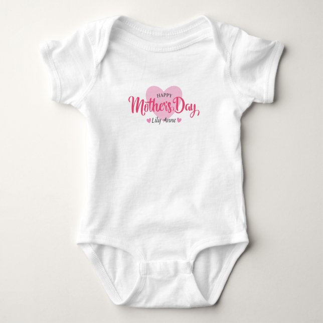 Personalisierter kundenspezifischer Bodysuit der Baby Strampler (Vorderseite)