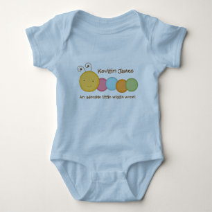 Personalisierter kundenspezifischer Wurm-Baby eins Baby Strampler