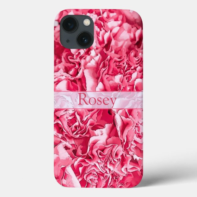 Personalisierter Künstlerischer Rosatiname Case-Mate iPhone Hülle (Rückseite)