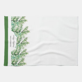 Personalisierter künstlerischer Wasserfarbenbaum Geschirrtuch