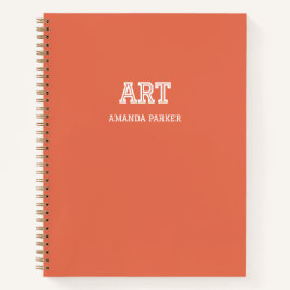 Personalisierter Kunstschulkalender Koralle Notizbuch
