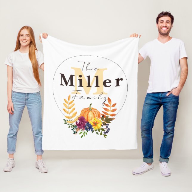 Personalisierter Kürbis Fleecedecke (Beispiel)