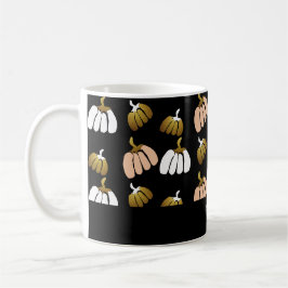 Personalisierter Kürbis in Schwarz, Blau, Weiß, Go Kaffeetasse