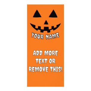 Personalisierter KürbisHalloween Werbekarte