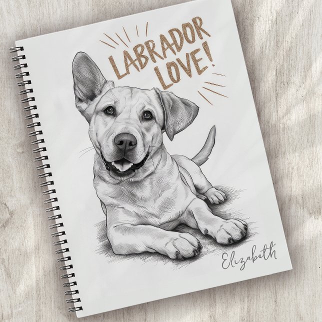 Personalisierter Labrador Liebe Hund Notizbuch (Von Creator hochgeladen)