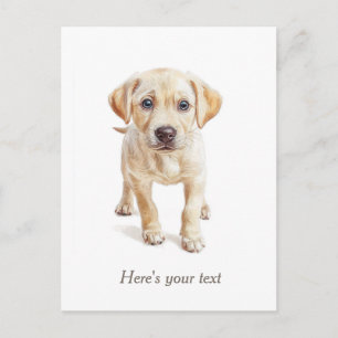 Personalisierter Labrador Puppy Hund Postkarte