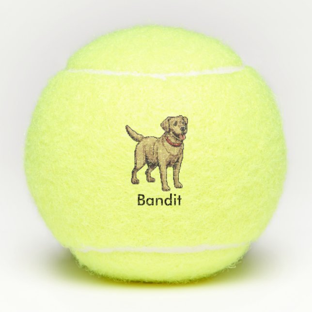 Personalisierter Labrador Retriever Dog Tennis Bal Tennisbälle (Vorderseite)
