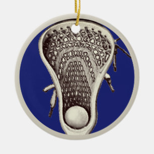 Personalisierter Lacrosse Player 2025 Keramik Ornament