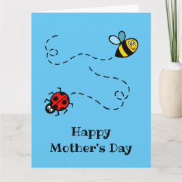 Personalisierter Ladybird + Muttertag der Hummeln Karte