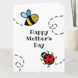 Personalisierter Ladybird + Muttertag der Hummeln Karte