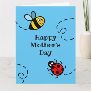 Personalisierter Ladybird + Muttertagswagen Karte