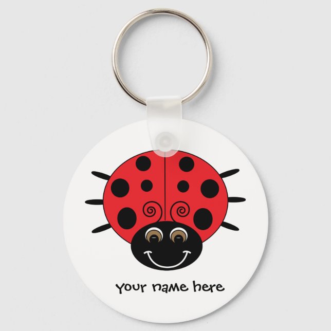 Personalisierter Ladybug-Schlüsselanhänger Schlüsselanhänger (Vorderseite)
