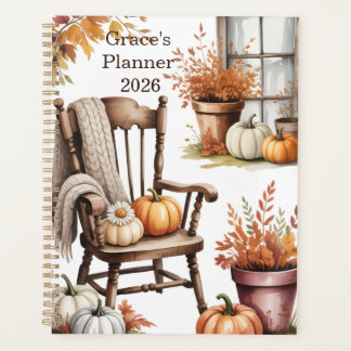Personalisierter ländlicher Landhausstil Herbst Planer