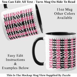 Personalisierter langer benutzerdefinierter Name K Tasse