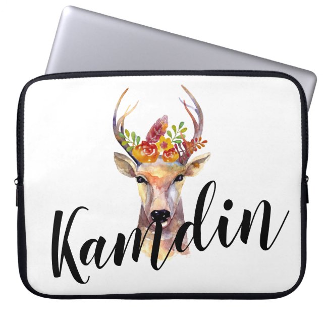 Personalisierter Laptop-Case boho Hirsch Buck Head Laptopschutzhülle (Vorderseite)