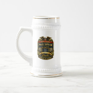 Personalisierter Las Vegas Polizeibeamter Bierkrug Bierglas