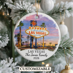 Personalisierter Las Vegas-Schmuck, Benutzerdefini Keramik Ornament