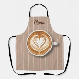Personalisierter Latte-Art-Kaffee Schürze