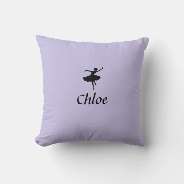 Personalisierter Lavendel Ballerina Kissen (Vorderseite)