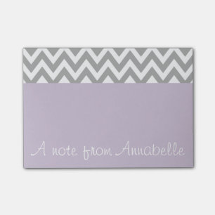 Personalisierter Lavendel Grau Post Hinweise Post-it Klebezettel