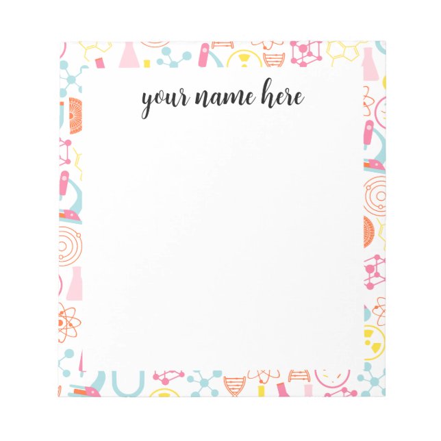 Personalisierter Lehrer Notepad Notizblock (Vorderseite)