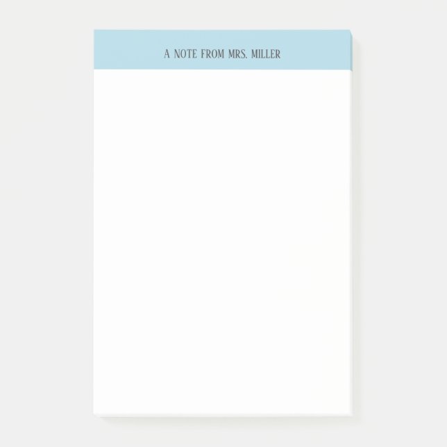 Personalisierter Lehrer Post-it Klebezettel (Vorderseite)