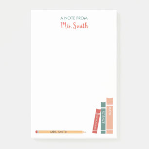 Personalisierter Lehrer Post-It Notes Books und Pe Post-it Klebezettel