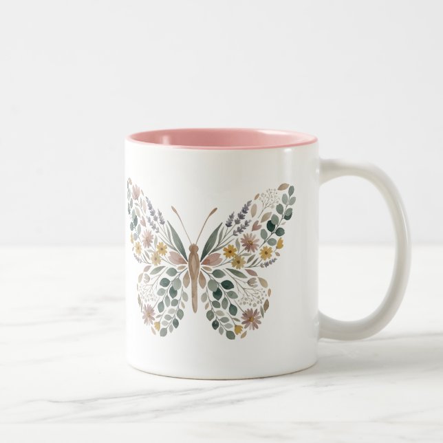 Personalisierter Lehrer Schmetterling Tasse  (Rechts)