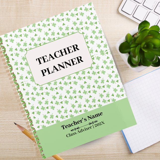 Personalisierter Lehrer-Stundenplan mit Schulwappe Planer (Personalized School Crest Teacher Lesson Planner)