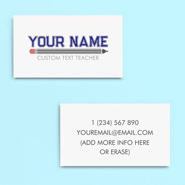 Personalisierter Lehrer Visitenkarte (Von Creator hochgeladen)