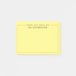 Personalisierter Lehrer von Schreibtisch von Post-it Klebezettel