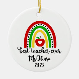 Personalisierter Lehrer Wertschätzung Geschenk Reg Keramik Ornament