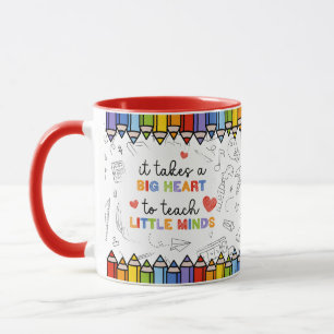 Personalisierter Lehrermug Großes Herz, um kleine  Tasse