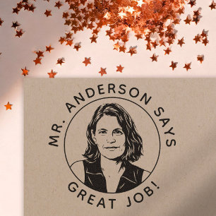 Personalisierter Lehrerstempel mit individuellem F Gummistempel