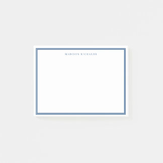 Personalisierter leichter Navy Blue Border Post-it Klebezettel