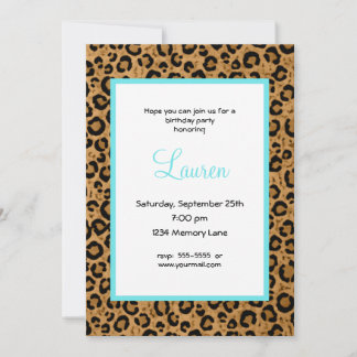 Personalisierter Leopard 30. Geburtstag Einladung