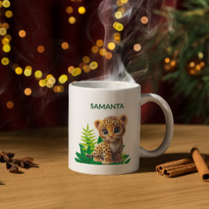 Personalisierter Leopard-Becher Kaffeetasse