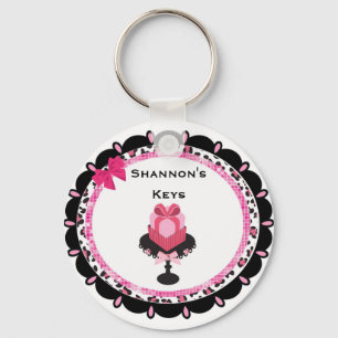 Personalisierter Leopard Bling Schlüsselanhänger