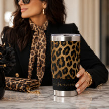 Personalisierter Leopard-Fell-Becher | 20oz Tasse