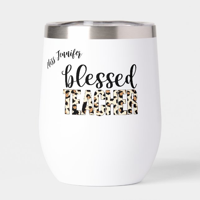 Personalisierter Leopard-Tigerdruck für gesegnete  (Rückseite)
