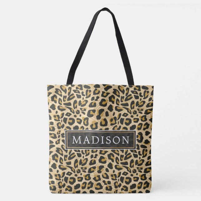 Personalisierter Leopardenprint Tasche (Vorderseite)
